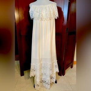 White Lace Sundress and/or Beach Coverup Size M